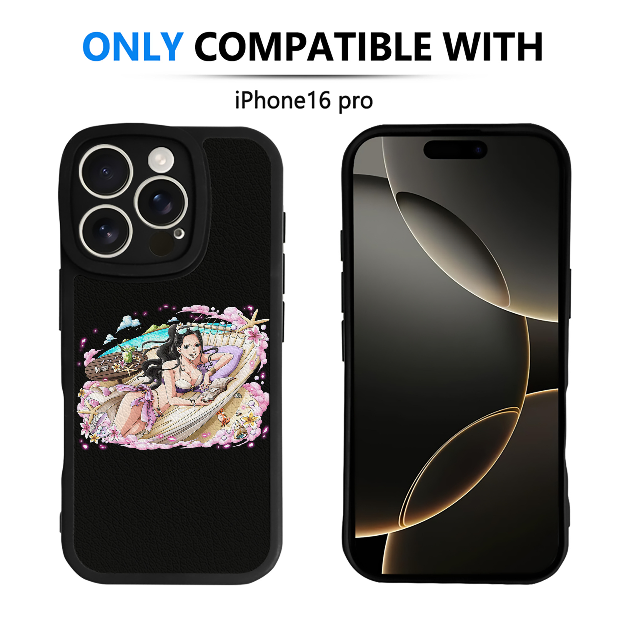 （画像用） ワンピース ニコ・ロビン ONE PIECE Nico Robin 【iPhone 16シリーズ対応】シリコンスマホケース（レザー調） 材質：シリコン